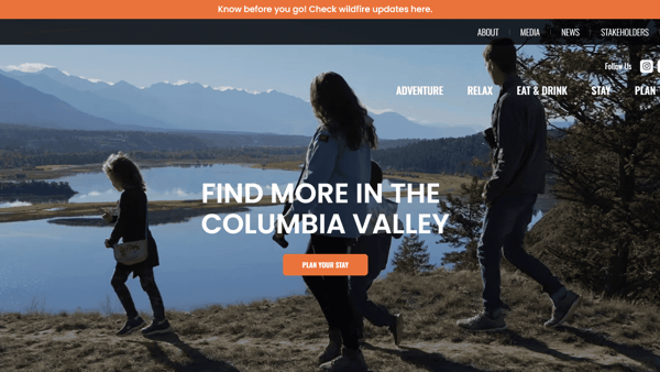 Travel-Columbia-Valley-HubSpot-Screenshot