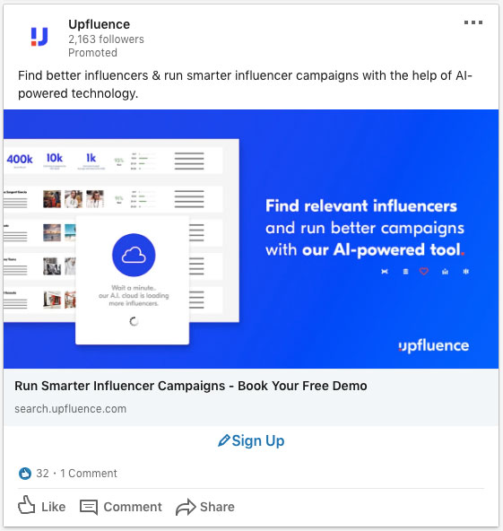 Upfluence Twitter screenshot