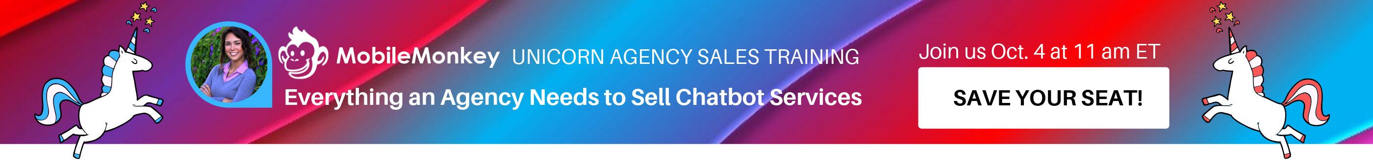 WSI Unicorn Agency Chatbot Sales Webinar Banner